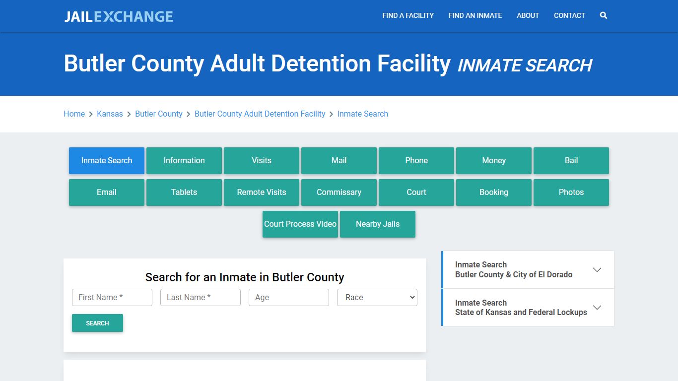 Butler County Adult Detention Facility Inmate Search - Jail Exchange